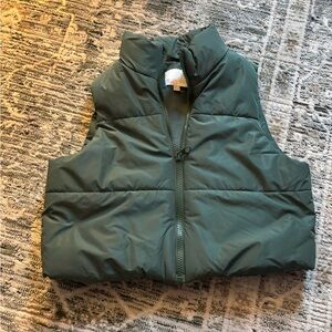 GB Green Cropped Puffer Ves